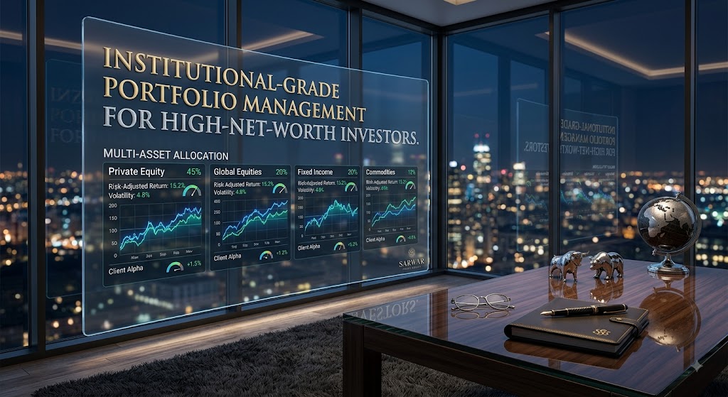 Institutional FX Portfolio Management Dashboard displaying EURUSD and XAUUSD execution rules for HNWIs